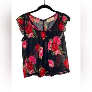 Abercrombie - Medium Navy Floral Blouse